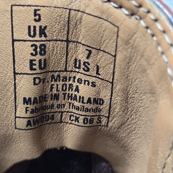 Dr. Martens Flora Womens Size 7 Cherry Red Leather Slip On Ankle Chelsea Boots - Picture 13 of 13